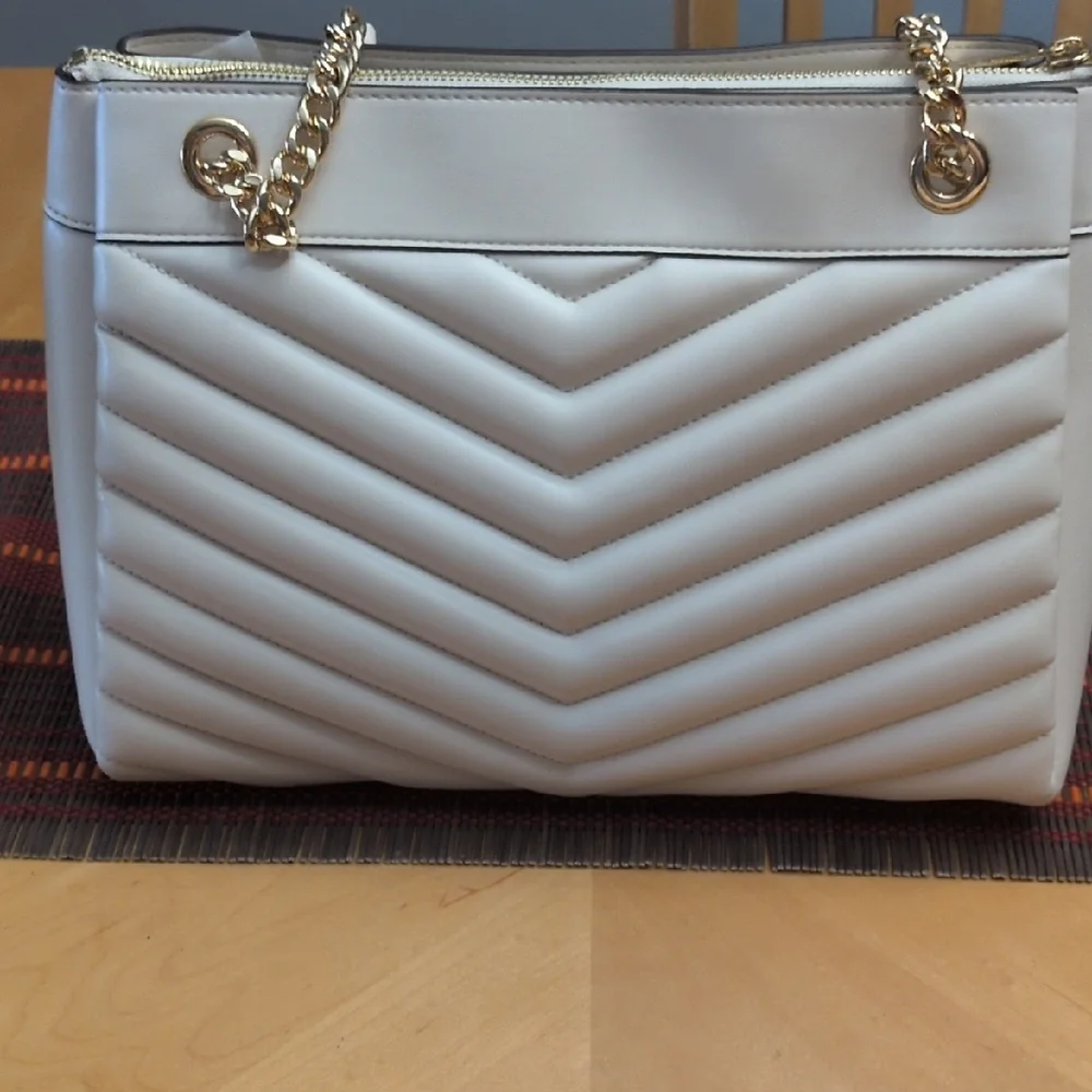 Michael Kors Whitney Cream Chain Strap Shoulder Bag